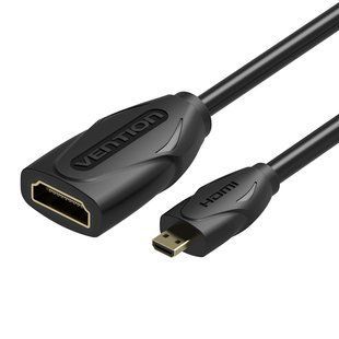 Подовжувач HDMI-microHDMI v.1.2 Vention M/F PVC 1080P 60Hz gold-plated ABBBF фото