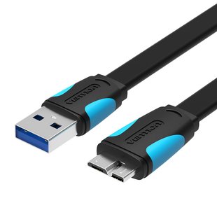 Кабель USB-MicroUSB-B 3.0 Vention PVC Flat nickel-plated 5Gbps VAS-A12-B025 фото