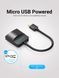 Адаптер MiniHDMI-VGA v.1.4 Vention 1080P 60Hz 0.15m 3.5 audio microusb power Black (AGABB), 0.15m, Черный