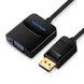 Адаптер DisplayPort-VGA v.1.2 Vention 1080P 60Hz gold-plated 0.15m Black (HBFBB), 0.15m, Черный