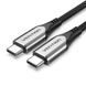 Кабель Type-C-Type-C 3.1 Vention TPE Nylon Thunderbolt 3 4K 60Hz PD 60W 3A 5Gbps nickel-plated, 0.5m