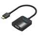 Адаптер MiniHDMI-VGA v.1.4 Vention 1080P 60Hz 0.15m 3.5 audio microusb power Black (AGABB), 0.15m, Чорний