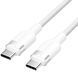Кабель Vention USB Type-C - USB Type-C (M/M) 60W 3A 2 м, 1m, Білий